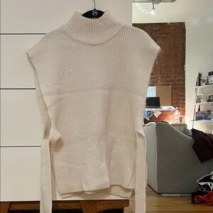 Topshop Cream Cowl Neck Sweater Open Sides